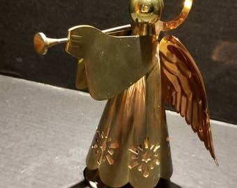 Copper Angel revolving wind up music box