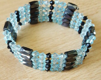 SALE - Magnetic Multi-Use Jewelry Strand - You Choose Color! Lariat Necklace Choker Bracelet Headband - Blue or Pink -Bella Mia Beads