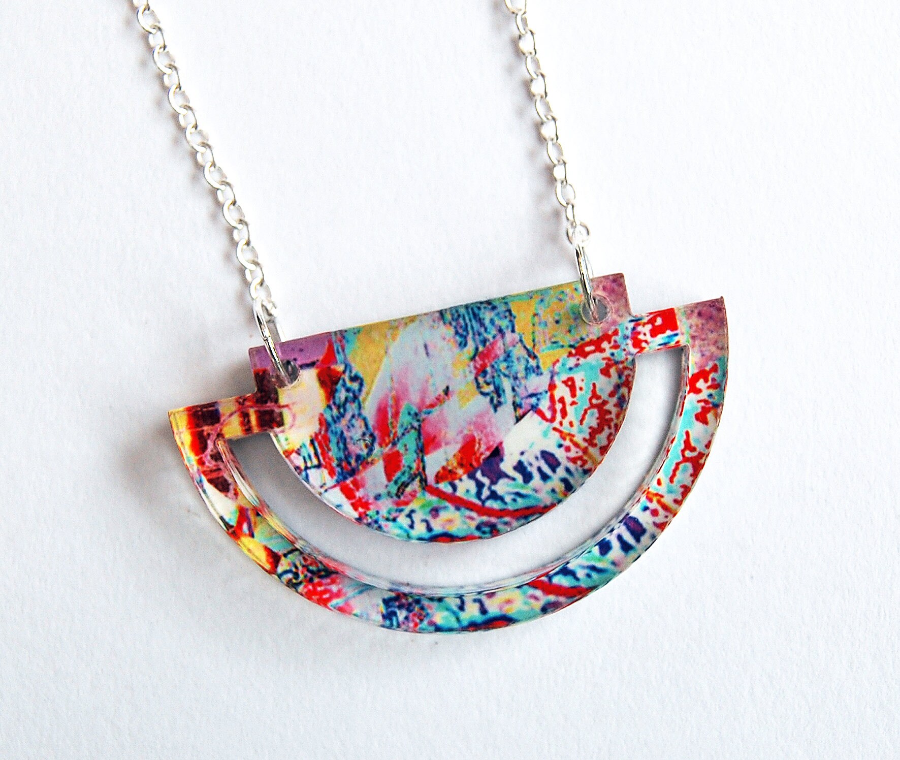 Acrylic Jewellery geometric necklace Acrylic necklace