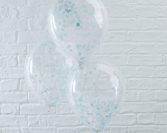 Blue Confetti Filled Balloons /Balloon decoration