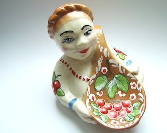 Сontainer for salt or other seasonings. Baked clay (ceramics). Handmade. Salt Cellar