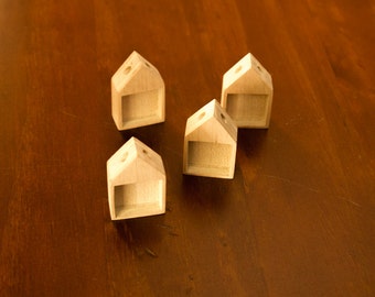 Unfinished NEAT pendant blanks - Natural Maple Wood - 19 mm - (H419-Mp) - Set of 4