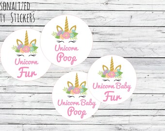 Unicorn poop label | Etsy