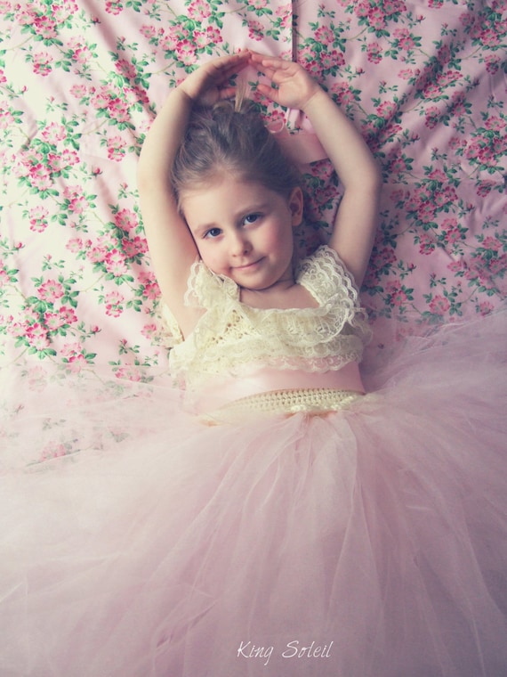 Dahlia Lace and Tulle Flower Girl Dress