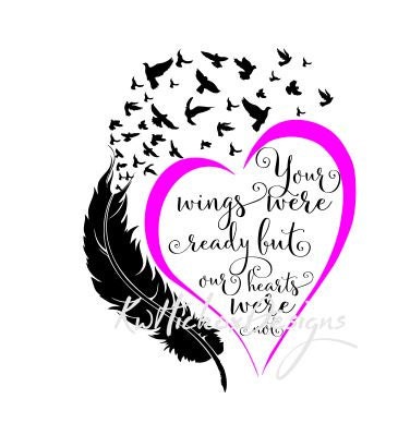 Download Your Wings Were Ready Svg File Dxf For Silhouette Feather