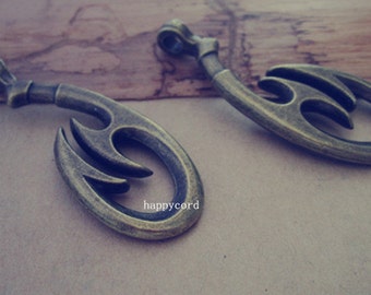 5pcs Antique bronze hook charm pendant 20mmx51mm