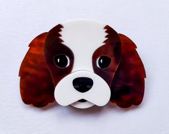 Boo the Cav Laser Cut Acrylic Brooch