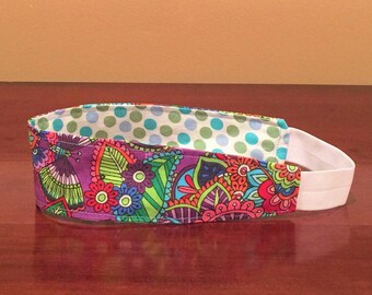 Boho Headband for women, Boho Girls Headband, Fabric Headband, Floral headband, Purple Headband, Clothing-gift, Reversible Headband