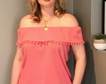 Pink Pom Pom Top
