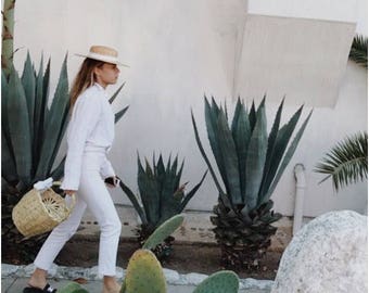 Straw basket bag Jane Birkin beach bag