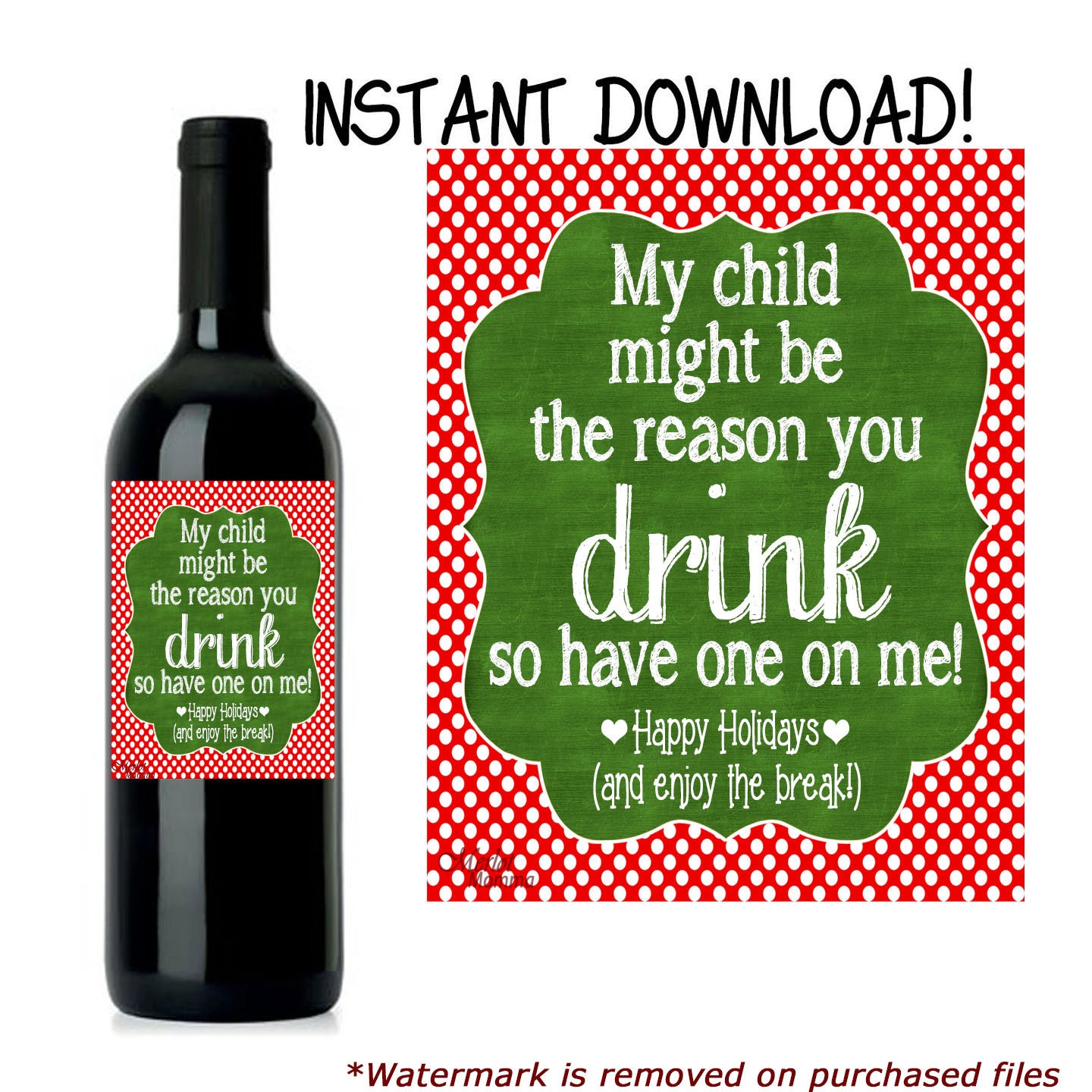 teacher-wine-label-teacher-gift-teacher-christmas-wine