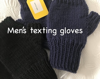 Men's Texting Gloves- Navy or Black