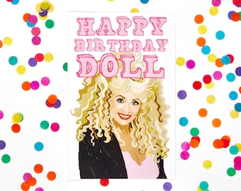 Dolly Parton Card, Funny Birthday Card (Card for Mother, Card for Mom, Mum Card, 30th, 40th, 50th, 60th Funny Birthday Card) (100% Recycled)