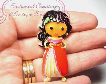 2" Elena Inspired Charm, Chunky Pendant, Keychain, Bookmark, Zipper Pull, Chunky Jewelry, Purse Charm
