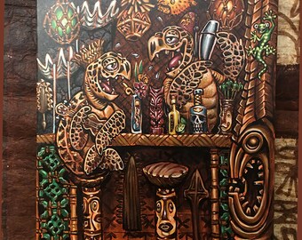 BigToe's Honu Bar archival canvas giclee art print