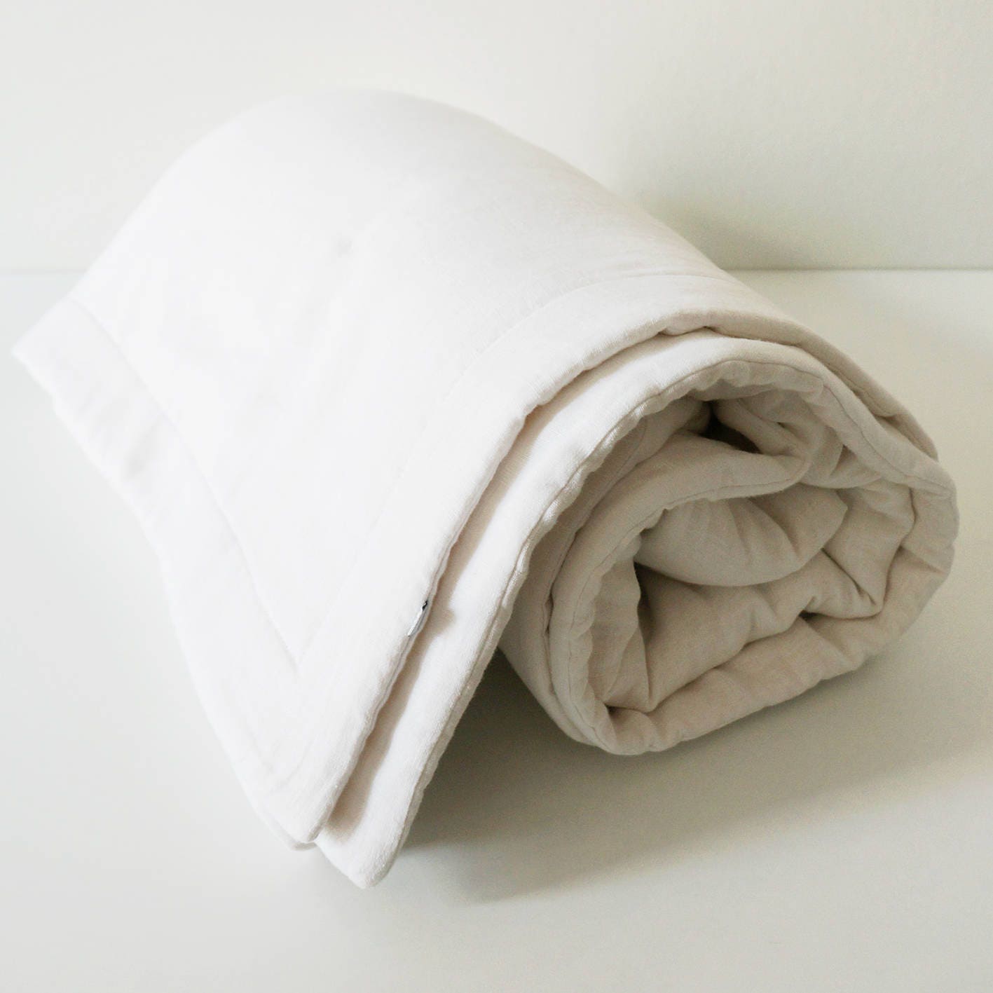 White baby blanket Linen baby blankets White linen crib