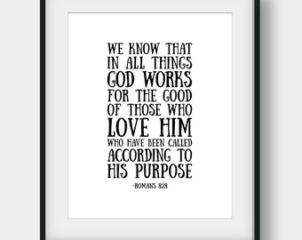 Romans 8 28 | Etsy