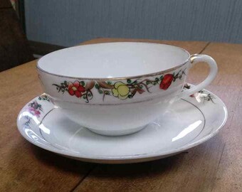 Hand Painted Nippon Cup and Saucer