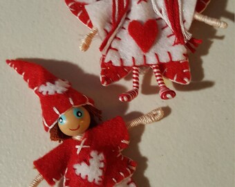 Fairy and Gnome Valentine Duo/ Bendy doll Valentine's
