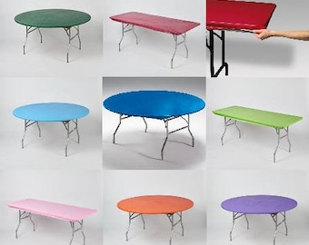 Kwik covers plastic fitted stretchable tablecloths