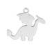 Dragon Pendant Dragon Charm Silver Dragon Charm Stainless Steel Charm Engraving Blank Medieval Charm Fairytale Charm Fairy Tale Charm