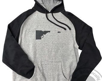 Idaho Gun-Tree Raglan Pullover Sweatshirt - BANANA ink