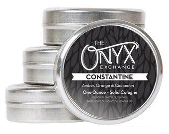 100% Natural - Amber Orange and Cinnamon - Solid Cologne - Constantine 1oz.