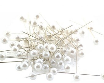 Corsage Pins Ivory White Pearl 72 pcs