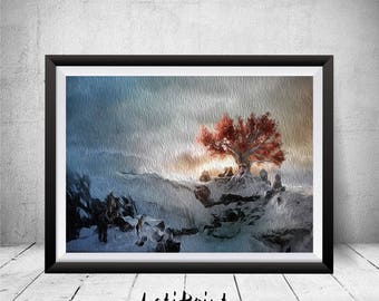 Game Of Thrones Print Painting Poster Weirwood Game Of Thrones Print Painting Poster Weirwood
