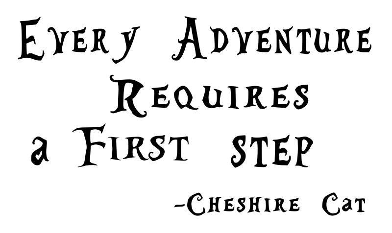 disney every adventure requires a first step alice in