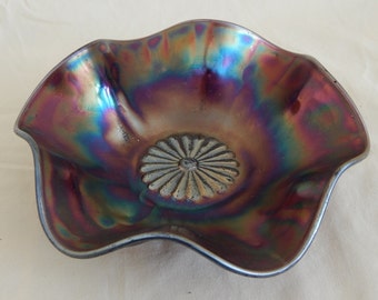 Vintage Fenton Carnival Glass Candy Dish from the 1920s