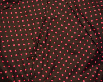 Black and Pink Polka Dot Gap Upcycled Umbrella Dog Rain Coat