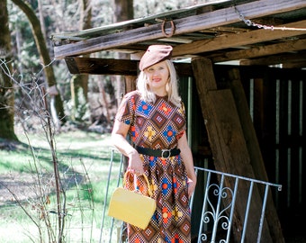 Cotton 1950's Daisy & Polka Dot Dress