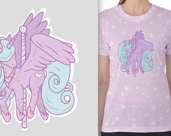 Carousel Alicorn TShirt (Womens)
