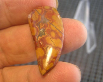 Morgan Hill Poppy Jasper Freeform Designer Cabochon Rarer Color Pattern
