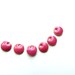 6 sequins round enamelled metal rose 8mm