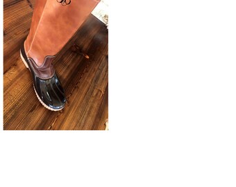 Personalized tall duck boots
