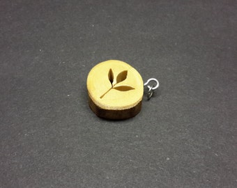 Leaflet Necklace made from Maple - hand cut with scroll saw - FREE SHIPPING