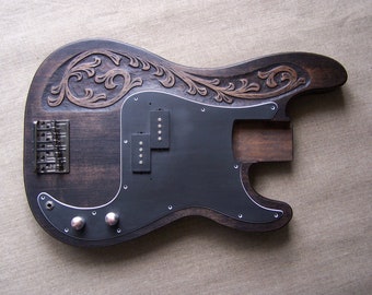Guitar body - precision bass - organic ornament