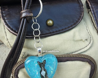 Boston Terrier Keychain