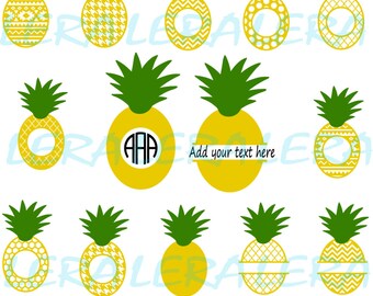 60 % OFF, Pineapple Monogram SVG, Pineapples SVG File, Pineapple Pattern svg, png, eps, dxf, Pineapple Silhouette, Pineapples cut files