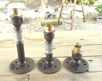 3 candle holders for candles candlestick