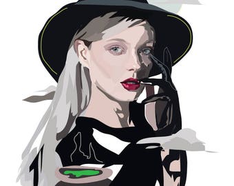 Halloween Witch - Art Print