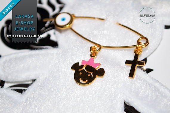 Best Price Enamel Baby Brooch Sterling Silver Gold plated Handmade Jewelry Cross Eye Religious Baptism HappyShowerDay Newborn Girl Princess