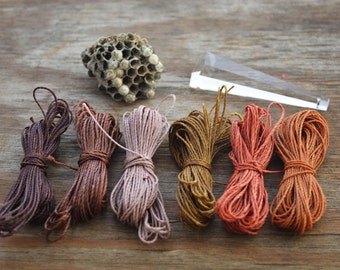 Earth Tones Mix: Waxed Polyester Cord, 1mm, 6 packs of 25ft per color / Hilo Encerado, Waxed Poly, Macrame Thread / Jewelry Supplies