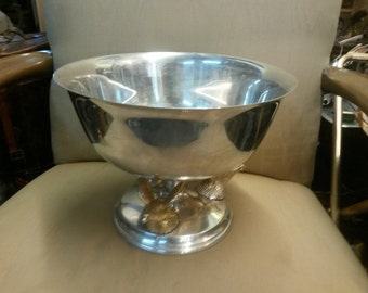 Vintage Silverplate Footed Bowl With Eagles