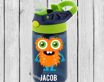 contigo kids, kids lunch bottle, Boy Toddler Gift, Gifts for Boys, Monster Decal, Monster Water Bottle, School Water bottle, toddler bottle