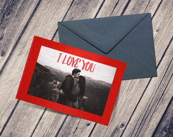 Valentine's Photo Card, Photo Card, Personalized Card, Greeting Card, Love Card, Anniversary, Digital Download