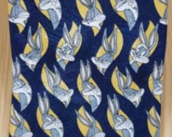 Vintage Loony Tunes Bugs Bunny Navy Blue Novelty Tie Warner Bros Marks & Spencer