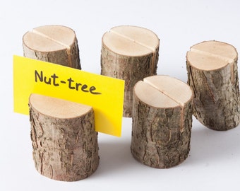 60 Rustic Place Card Holders, table number holder, nut-tree wedding table decor, rustic table number holder, woodland wedding centerpiece